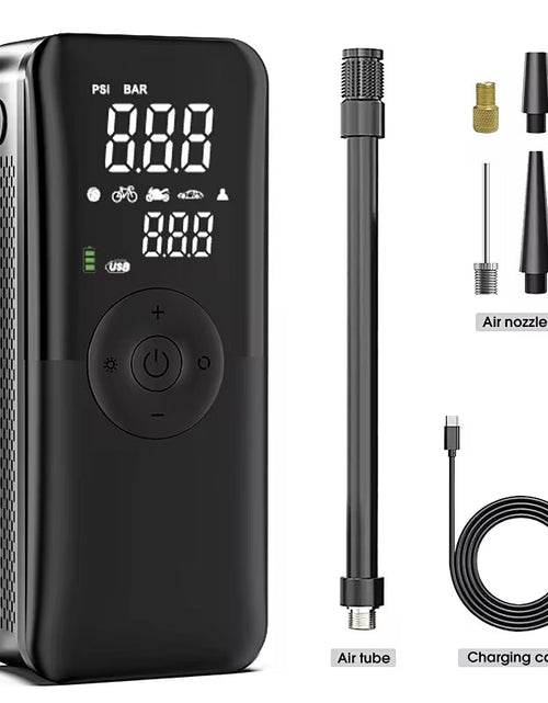 Load image into Gallery viewer, Rechargeable Air Pump Tire Inflator Portable Compressor Digital Cordless Car Tyre Inflator for Motocycle Bicycle Balls
