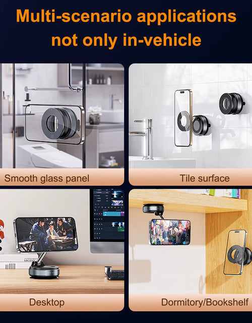 Load image into Gallery viewer, Car Mount Electric Vacuum Magnetic Holder Foldable Strong Suction Stand for Cell Phone for Iphone 12 13 14 15 16 Live Streaming
