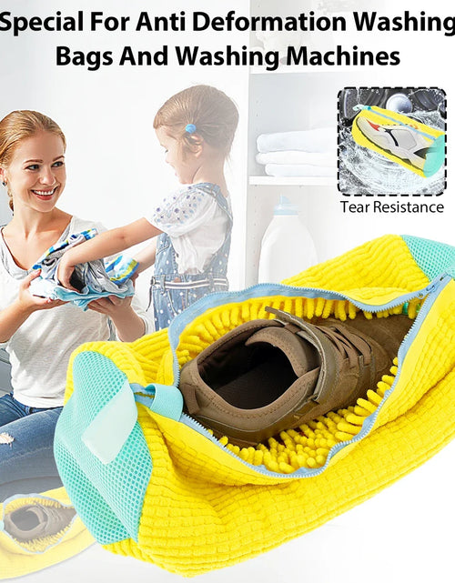 Load image into Gallery viewer, 1/2PCS Washing Shoes Bag Protector Fluffy Fibers Polyester Washing Shoes Machine Friendly Laundry Bag Drying Bags
