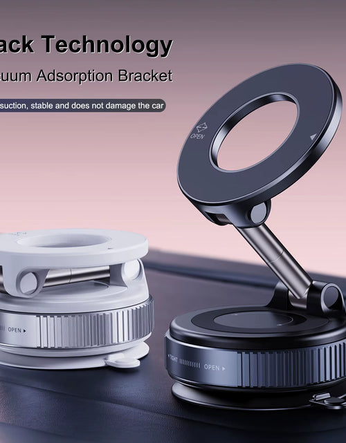 Load image into Gallery viewer, Car Mount Electric Vacuum Magnetic Holder Foldable Strong Suction Stand for Cell Phone for Iphone 12 13 14 15 16 Live Streaming
