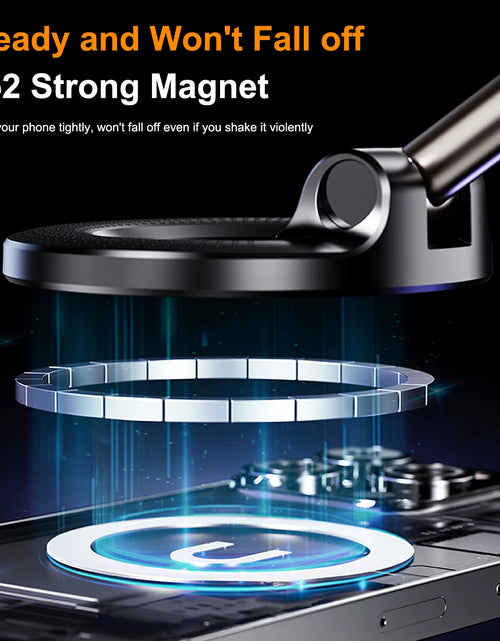 Load image into Gallery viewer, Car Mount Electric Vacuum Magnetic Holder Foldable Strong Suction Stand for Cell Phone for Iphone 12 13 14 15 16 Live Streaming
