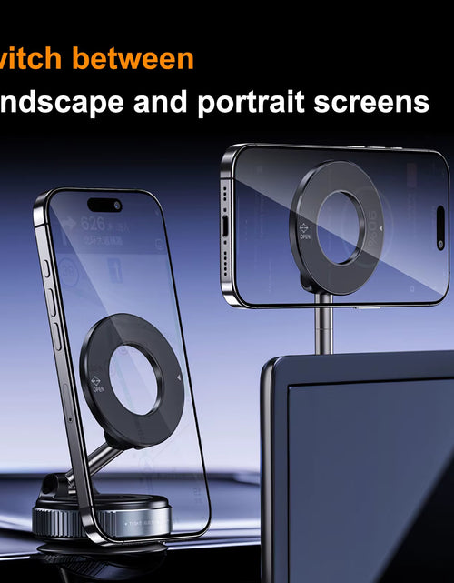 Load image into Gallery viewer, Car Mount Electric Vacuum Magnetic Holder Foldable Strong Suction Stand for Cell Phone for Iphone 12 13 14 15 16 Live Streaming
